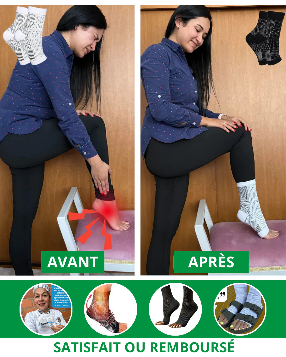 🦶 Chaussettes de Compression Orthopédiques