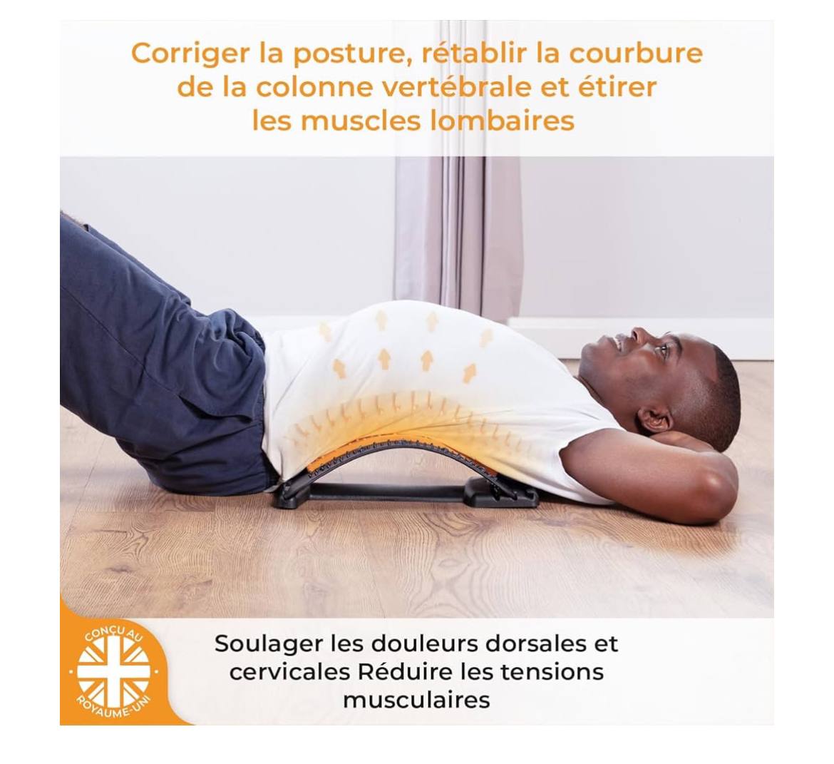 ✨ Appareil d'Étirement Lombaire & Correcteur de Posture